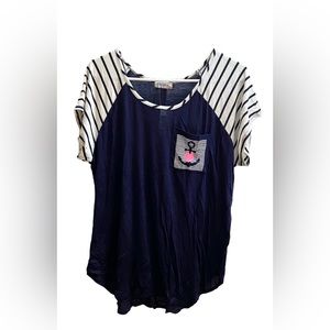 Top girl  Striped tee NWOT